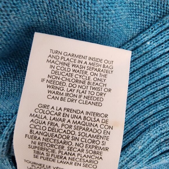 Cabi Hop To Hoodie Sweater Women Medium Blue Pullover Cotton Blend Casual V Neck - Picture 10 of 10